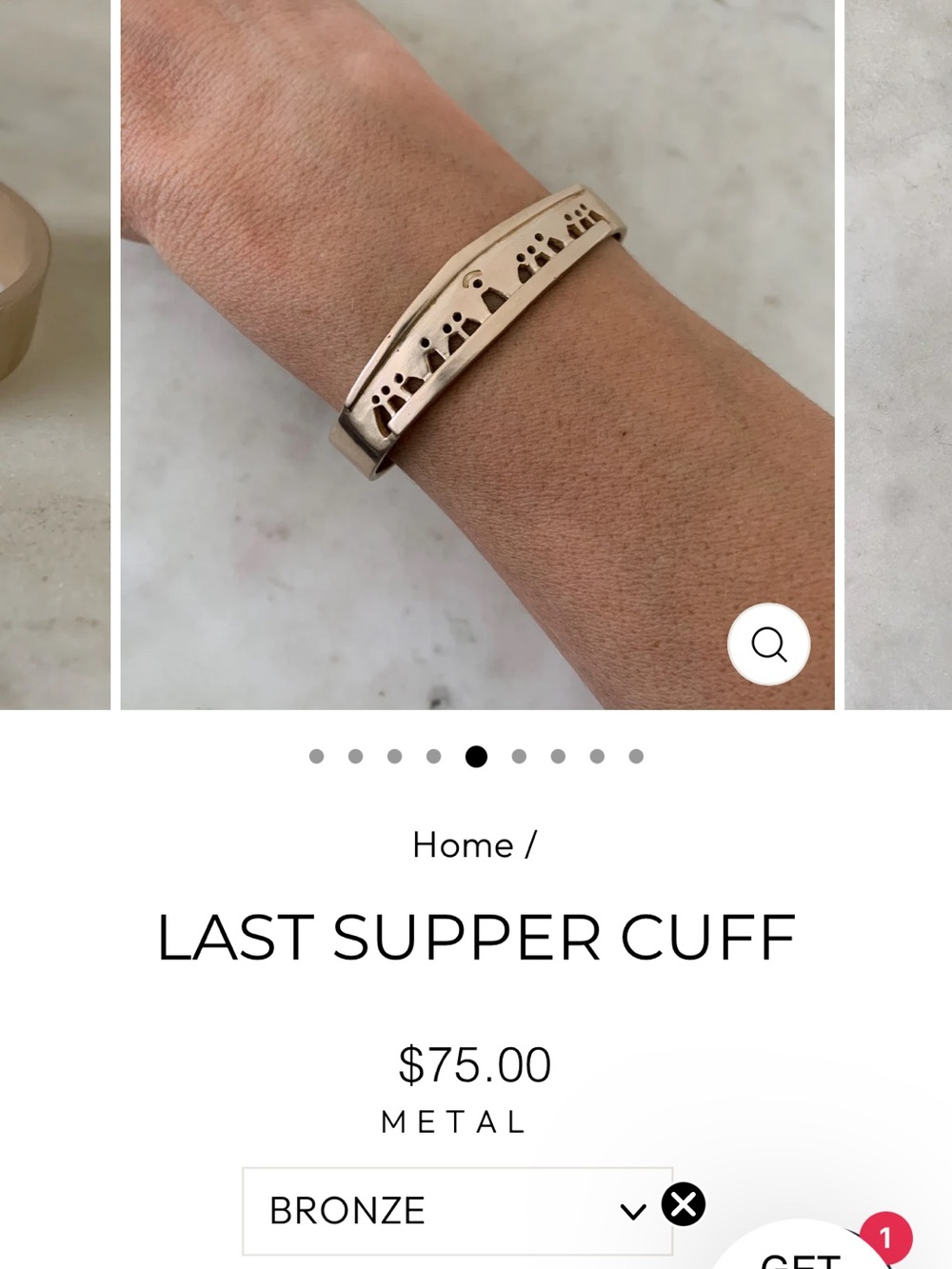 Mimosa Last Supper Cuff Bracelet